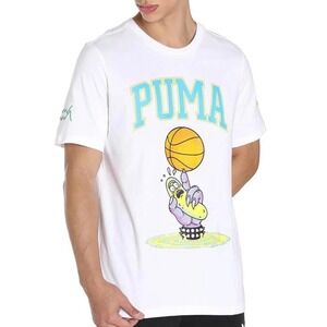 PUMA x Rick and Morty Collab T-Shirt LaMelo Ball Basketball Pickle Rick Size S